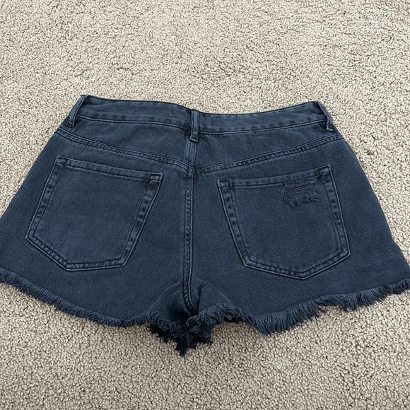 pacsun black jean shorts size 26 high rise - Picture 2 of 4
